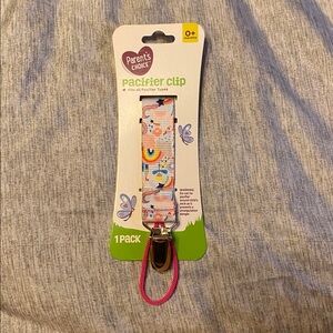 Parents Choice Pacifier Clip Fits All Pacifier Types Unicorn Rainbow NEW